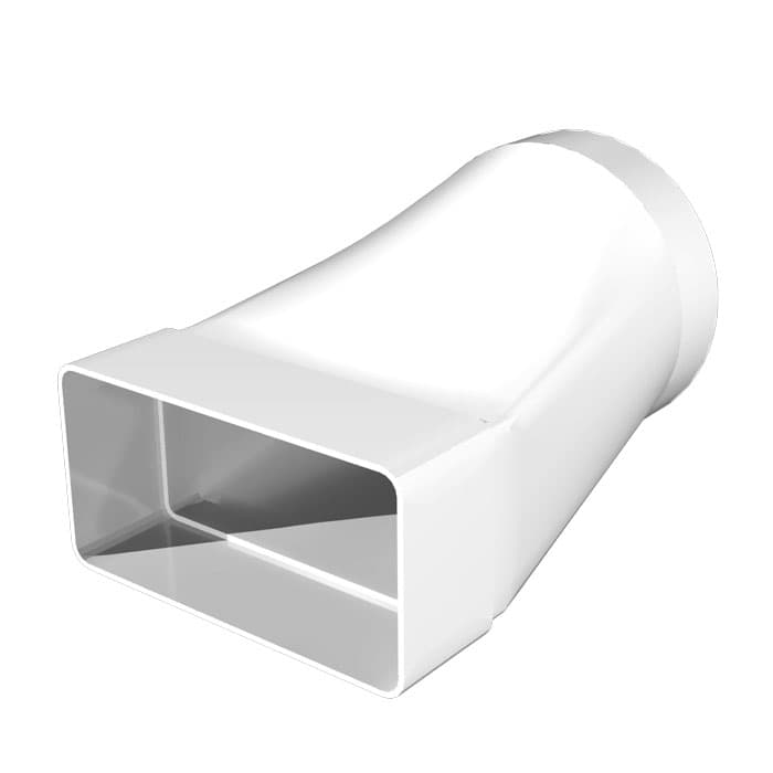 ПВЦ ексцентричен конектор Era 620SP12.5KP / между въздуховоди 204х60 и ф125 мм
