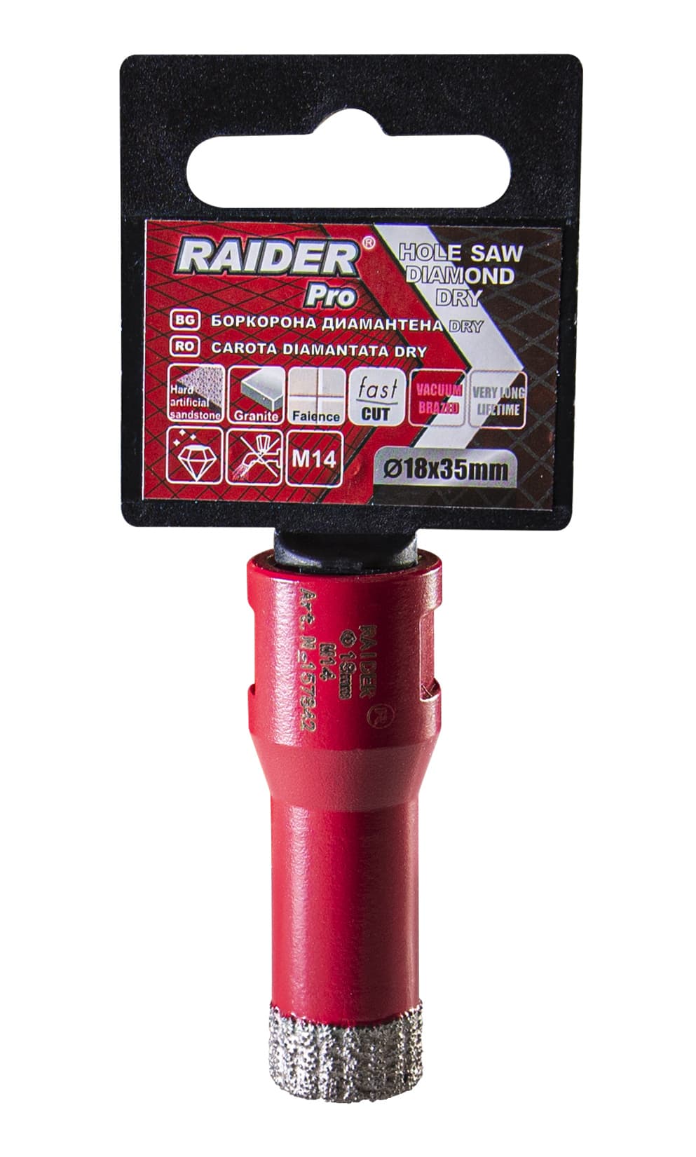 Боркорона Raider Diamond Dry M14 ø18мм