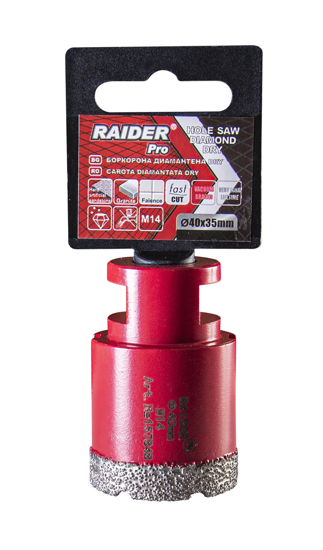Боркорона Raider Diamond Dry M14 ø40мм