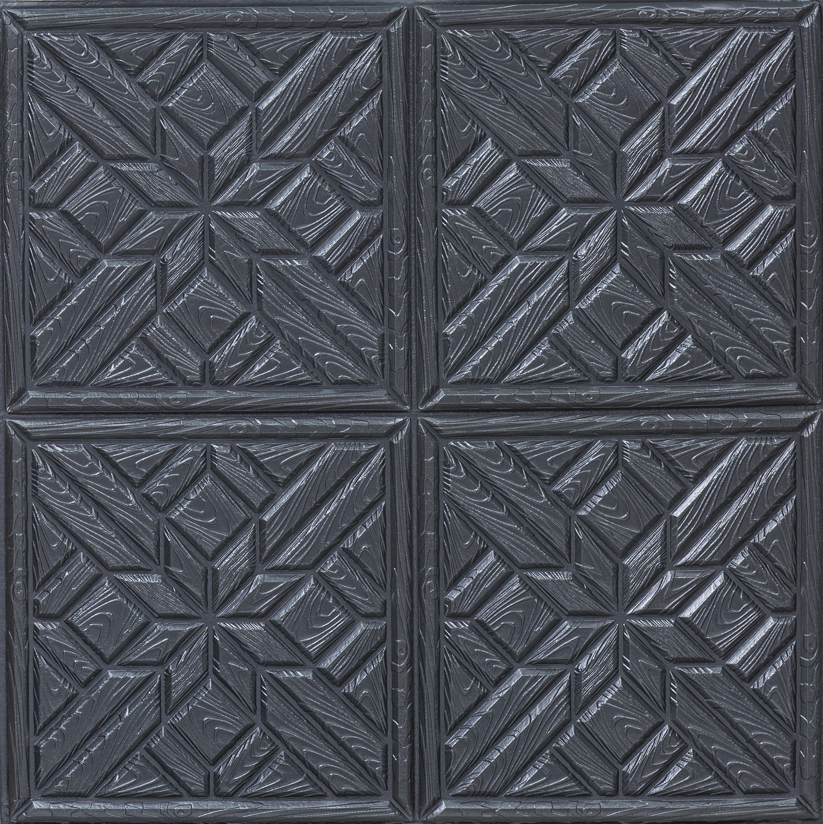 Топлоизолационно самозалепващо пано Square Wood Pattern 60x60x0,8см сивo