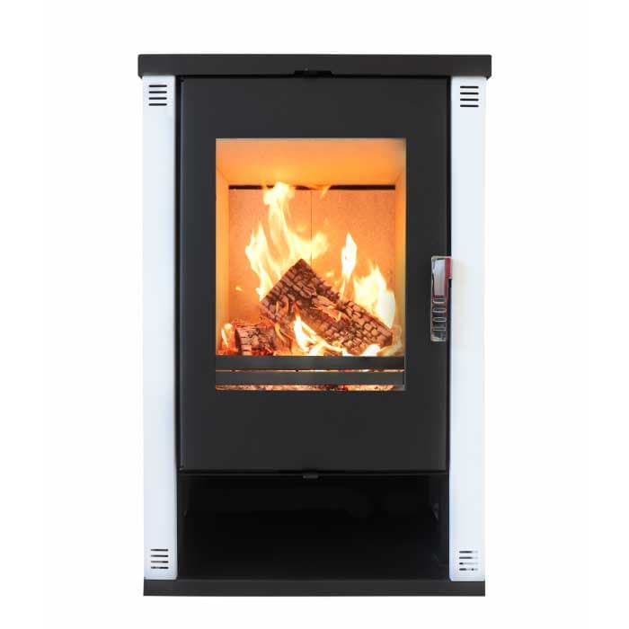 Камина на дърва Verso Theia white 9kW