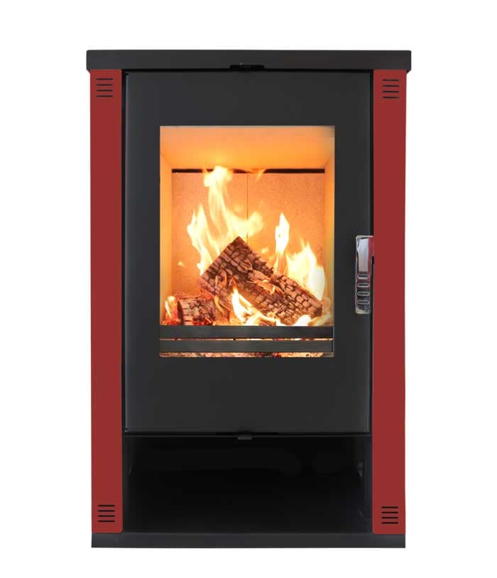 Камина на дърва Verso Theia burgundy 9 kW