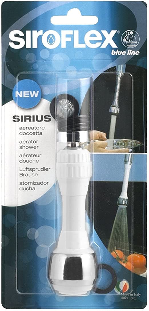 Водоспестяващ аератор Siroflex Sirius 2507/S 10 см бял с шарнир F22x1-M24x1