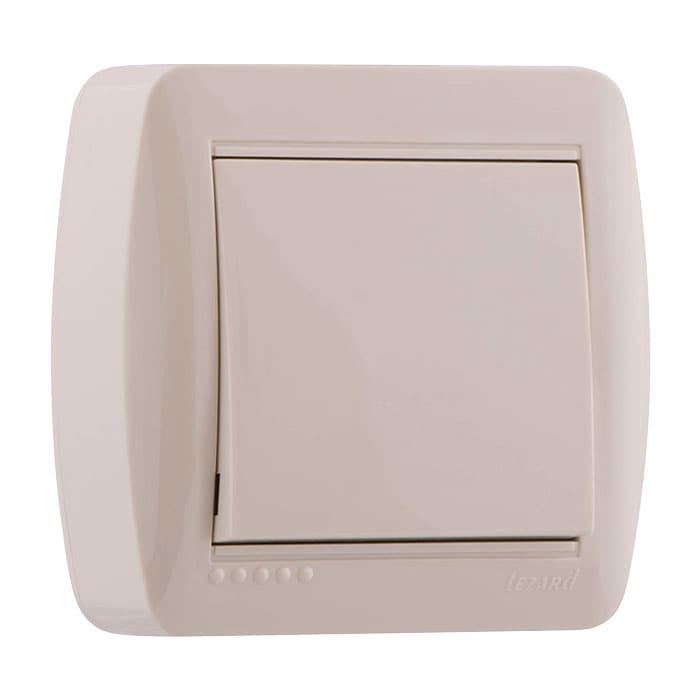 Единичен ключ за открит монтаж Demet Lezard 711-0300-100 крем 