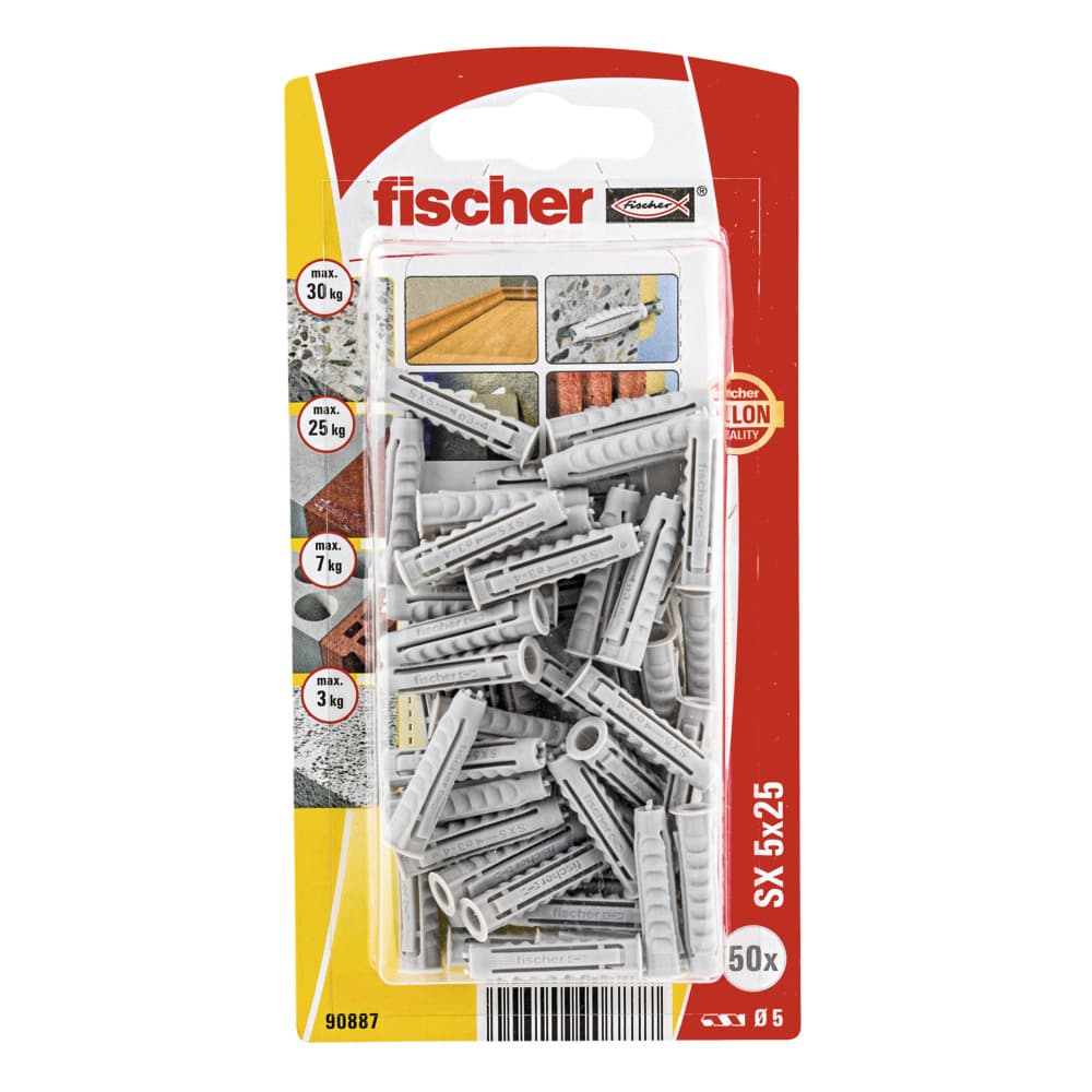 Дюбел Fischer SX 5x25 K NV 90887 / 50 броя