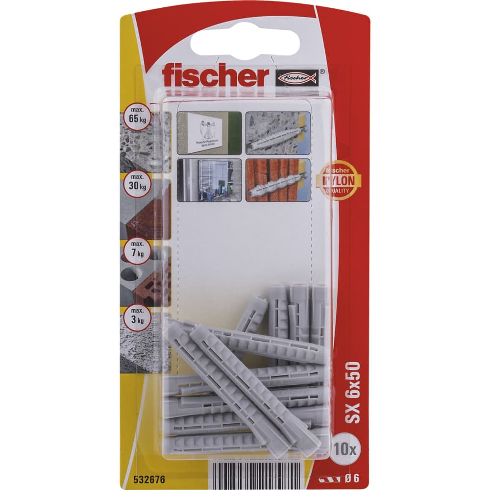 Дюбел Fischer SX 6x50 K NV 532676 / 10 броя