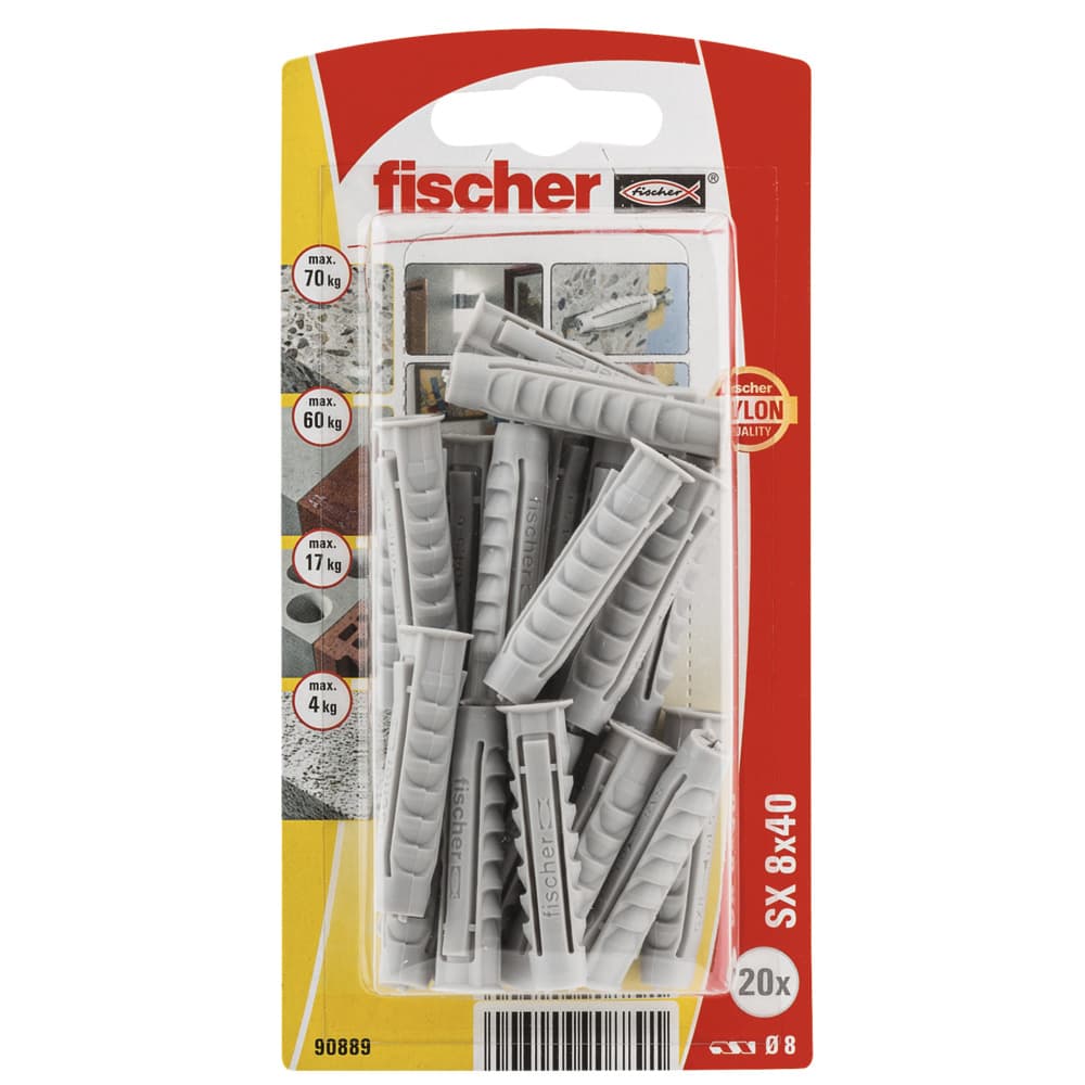 Дюбел Fischer SX 8x40 K NV 90889 / 20 броя