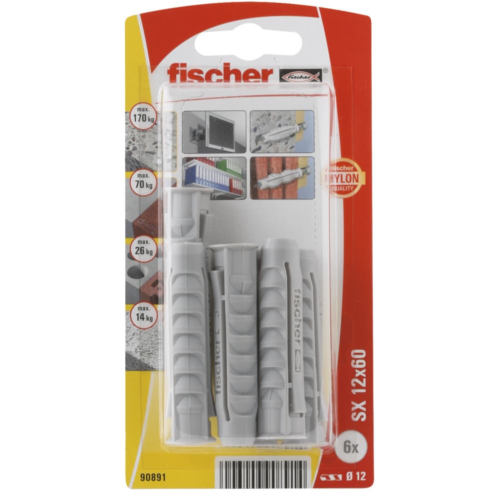 Дюбел Fischer SX 12x60 K NV 90891 / 6 броя