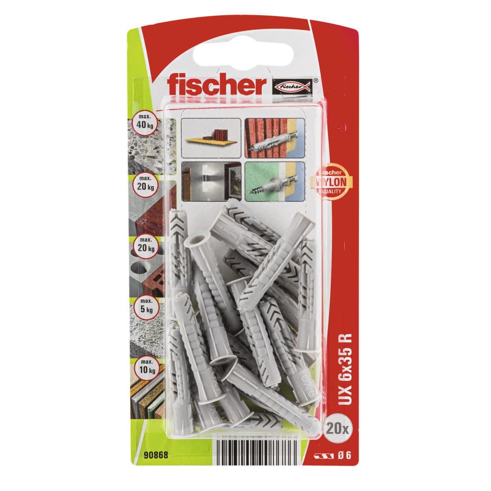 Дюбел Fischer UX 6x35 R K NV 90868 / 20 броя