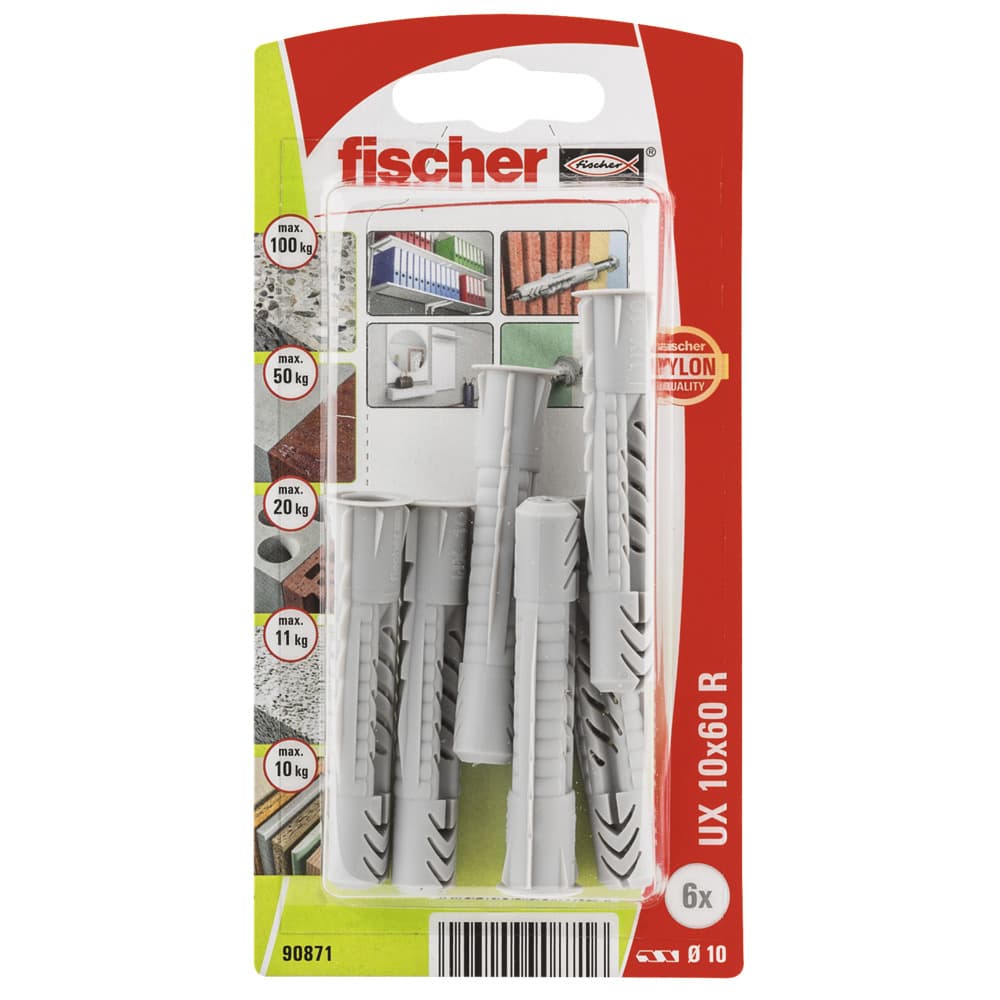 Дюбел Fischer UX 10x60 R K NV 90871 / 6 броя