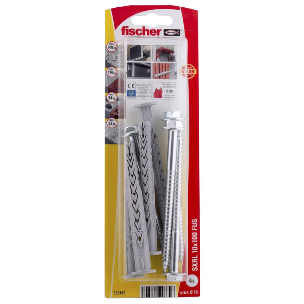 Рамков дюбел с патент Fischer SXRL 10x100 FUS K NV 536185 / 4 броя