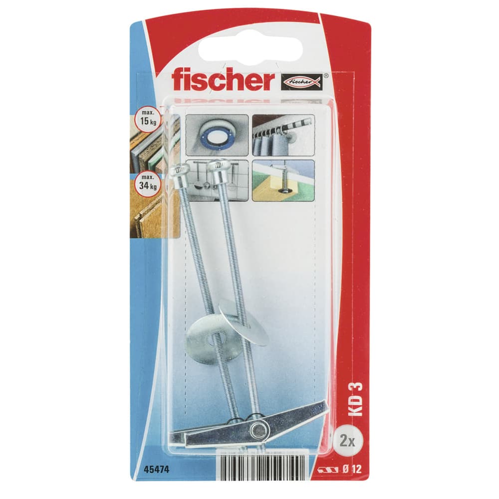 Пружинен дюбел с шпилка Fischer KD3 K NV 45474 / 2 броя