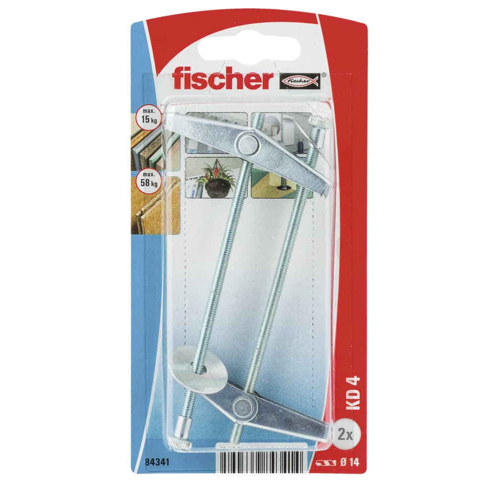 Пружинен дюбел с шпилка Fischer KD4 K NV 84341 / 2 броя