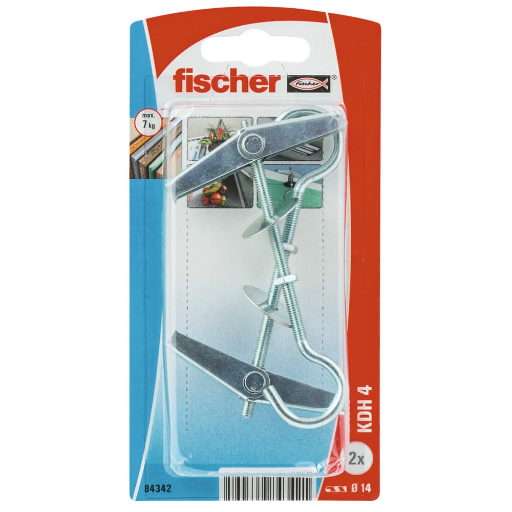 Пружинен дюбел със C-кука Fischer KDH4 K NV 84342 / 2 броя