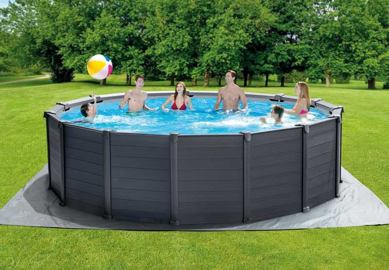 Басейн с филтърна помпа Intex 26384NP Graphite Gray Panel 478х124см