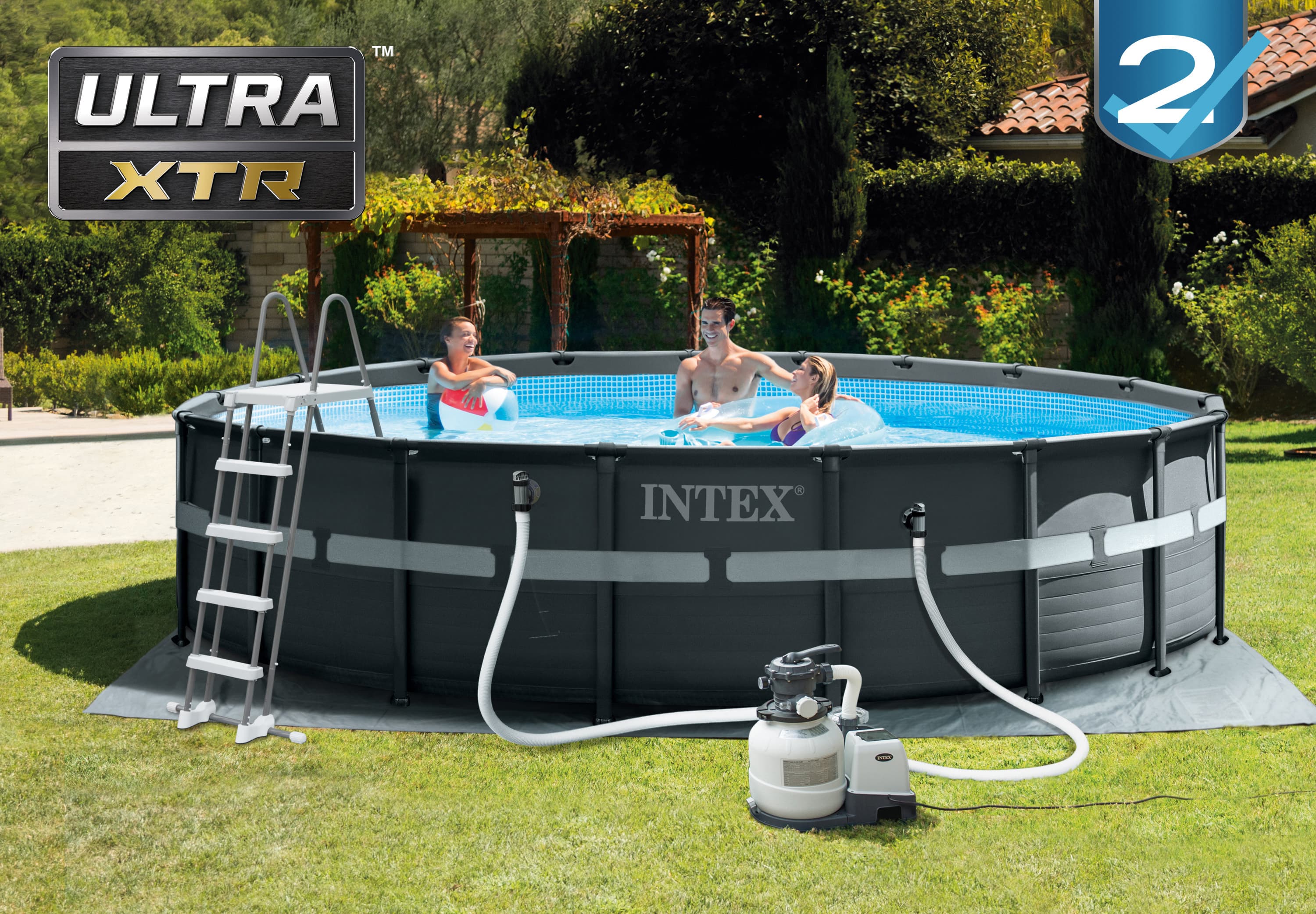 Сглобяем басейн с филтърна помпа Intex Ultra XTR 26330NP / 549х132см