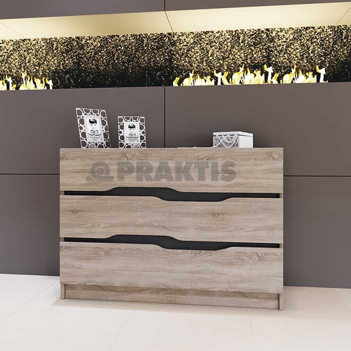 Скрин Сити 3044 графит/ сонома тъмна