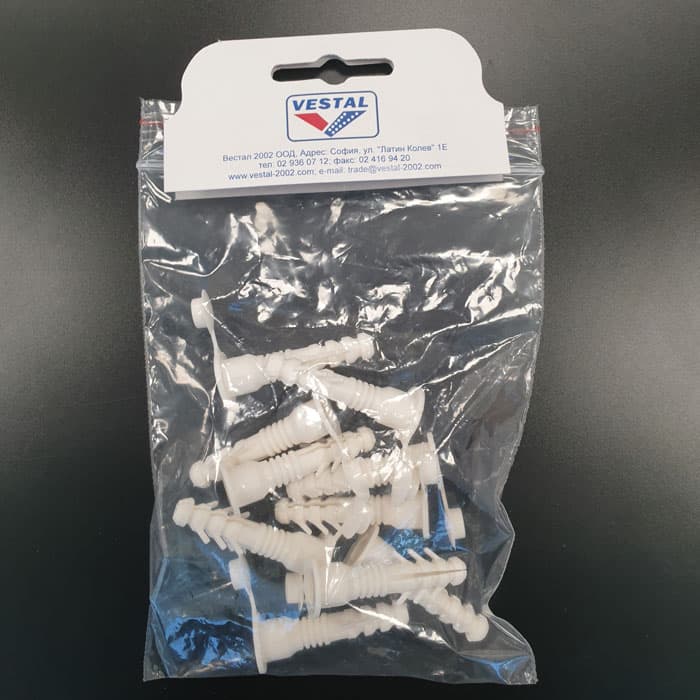 PVC дюбел с капаче / 10 броя
