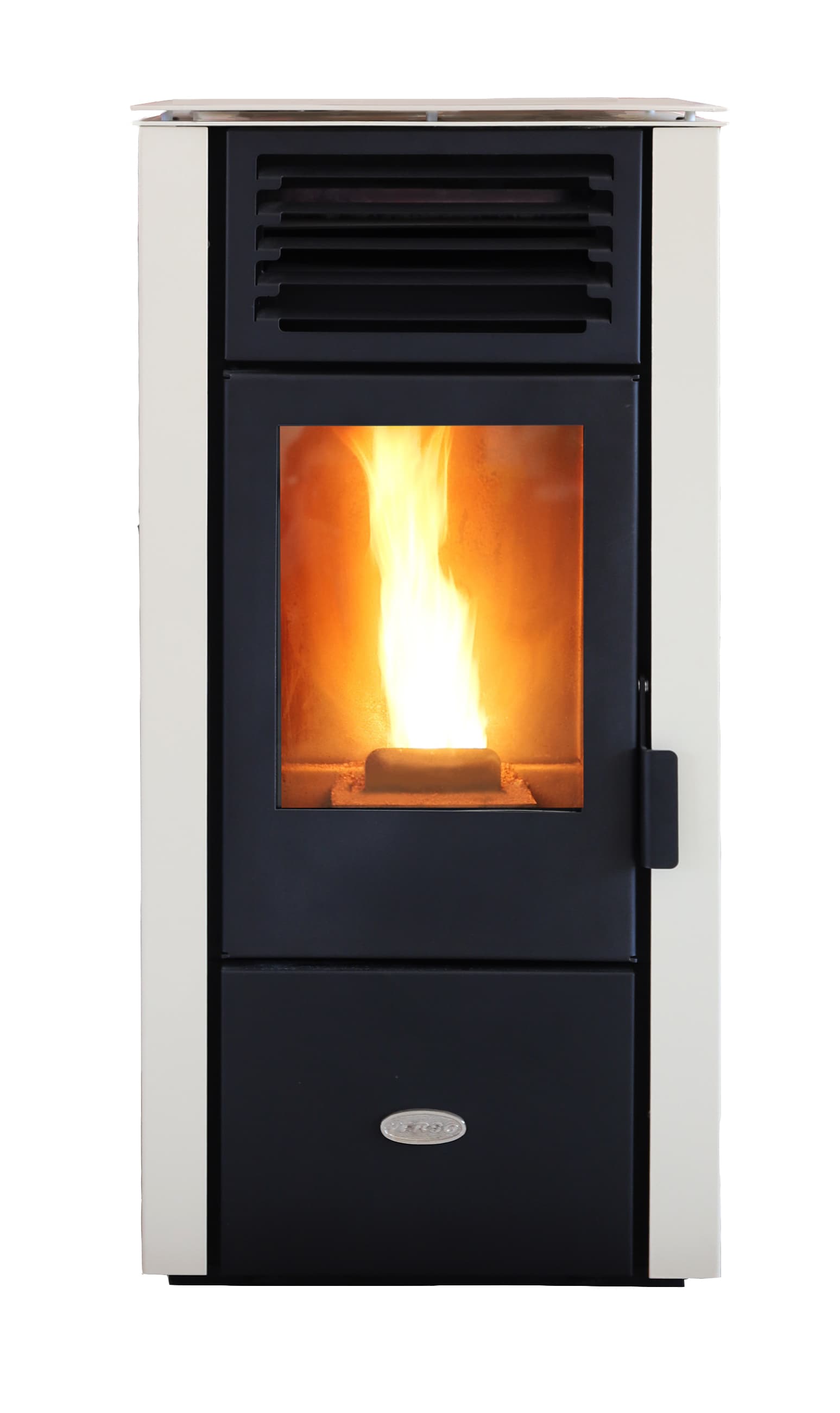 Пелетна камина Verso VPBS8 ivory суха 8 kW