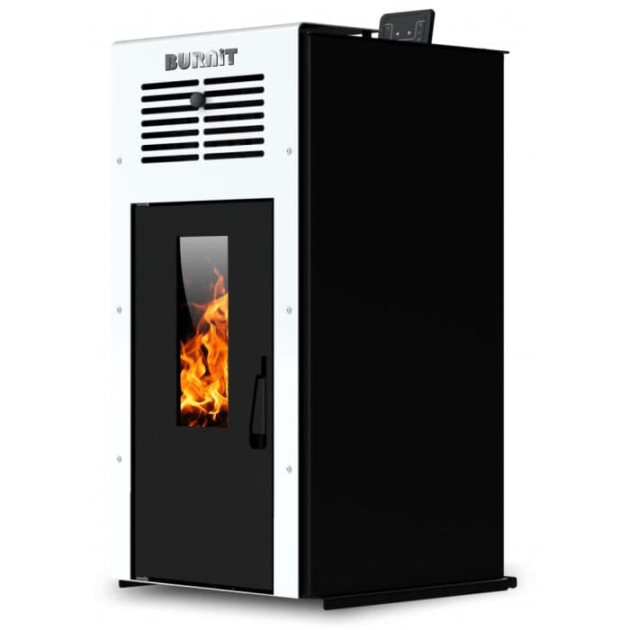 Пелетна камина Burnit Ambient 8 суха / бяла 8.25 kW