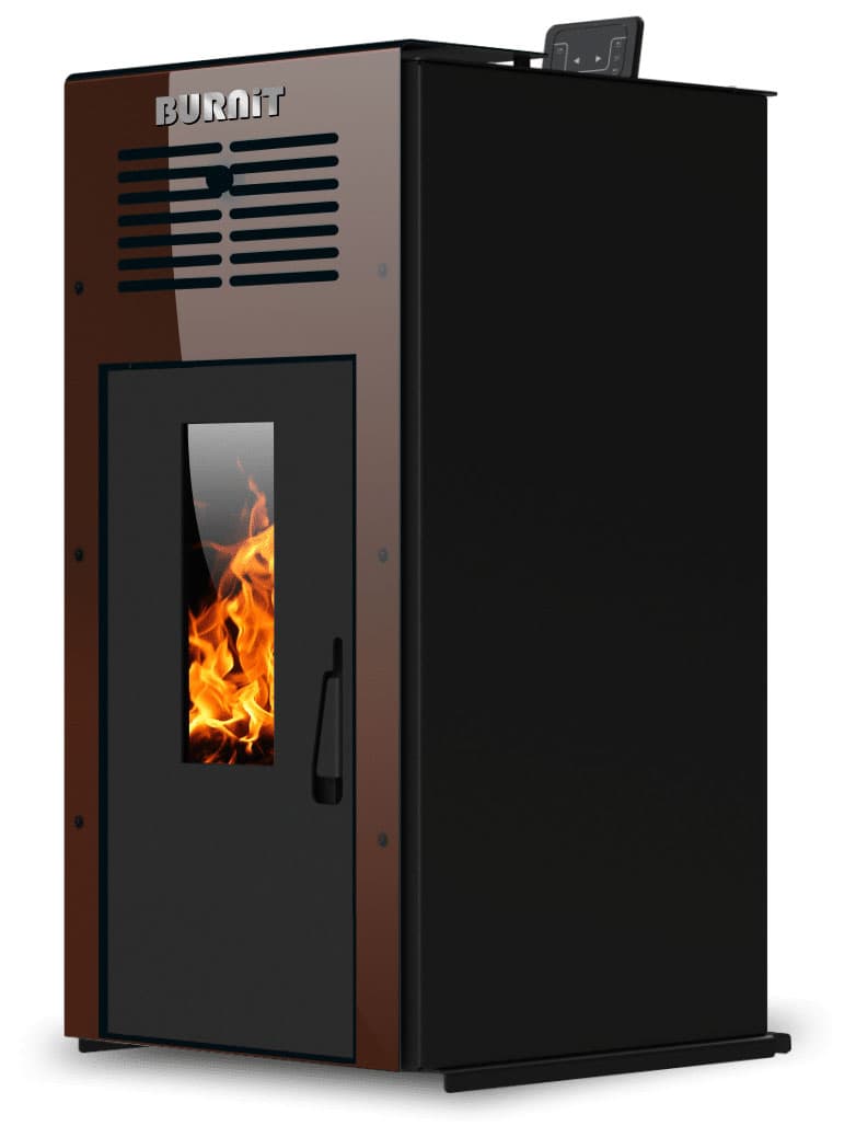 Пелетна камина Burnit Ambient 8 суха / кафява 8.25 kW