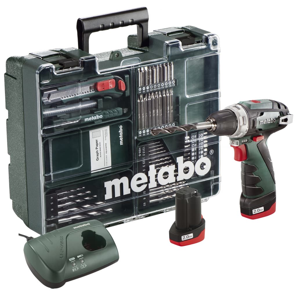 Акумулаторен винтоверт Metabo Powermaxx BS Basic Set 2x2Ah 10.8V 34Nm