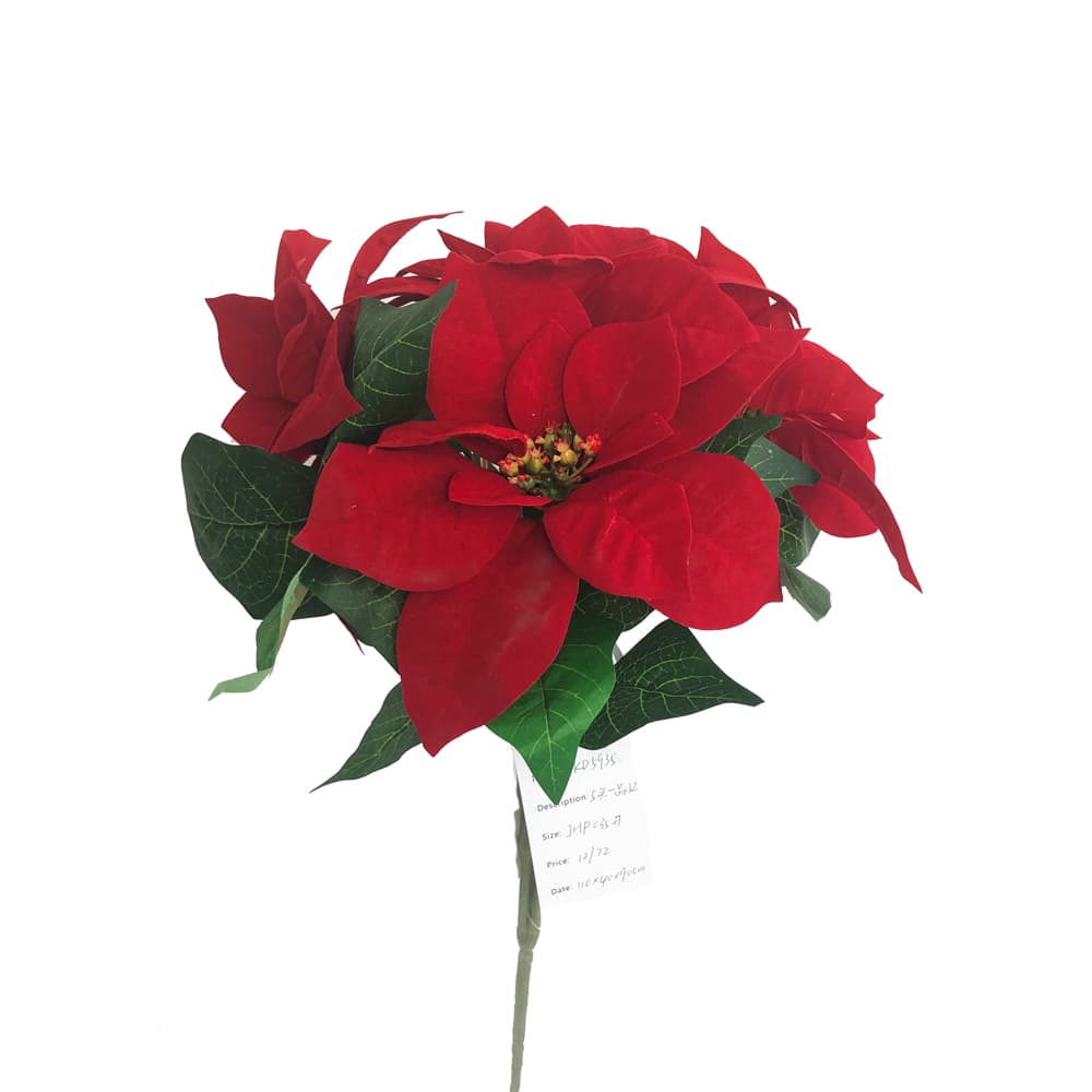 Изкуствено цвете стрък Коледна звезда My Garden KD5935 / 46см