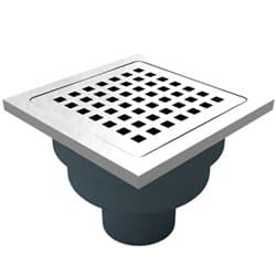 Точков подов прав сифон с комбиниран затвор Akvo 114х114мм / ø50мм