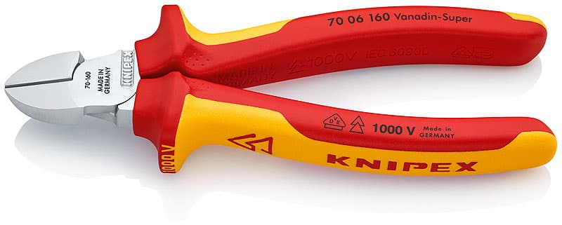 Клещи резачки странични хромирани Knipex 70 06 160 / 160мм