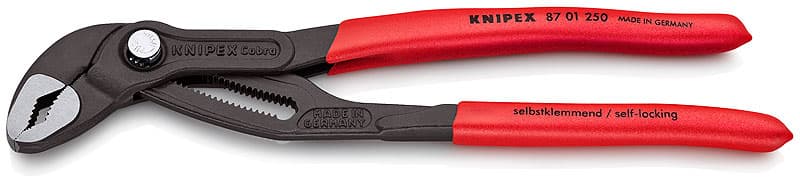 Раздвижни клещи гаечен ключ Cobra Knipex 87 01 250 сиви 250mm
