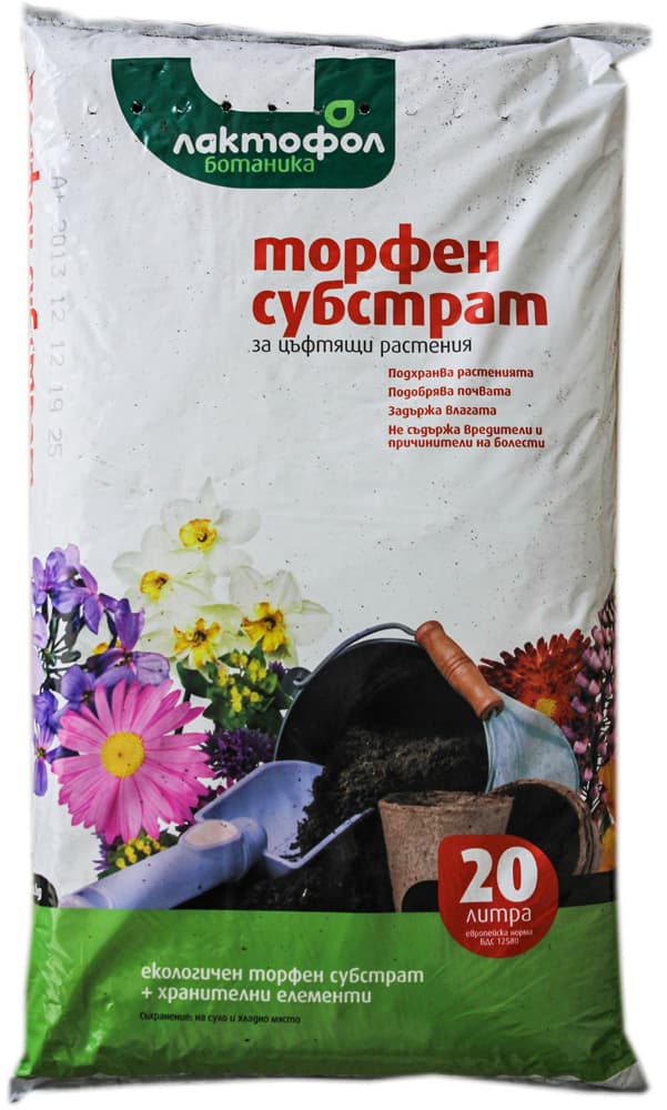 Торфена смес за цъфтящи растения Лактофол 20л 