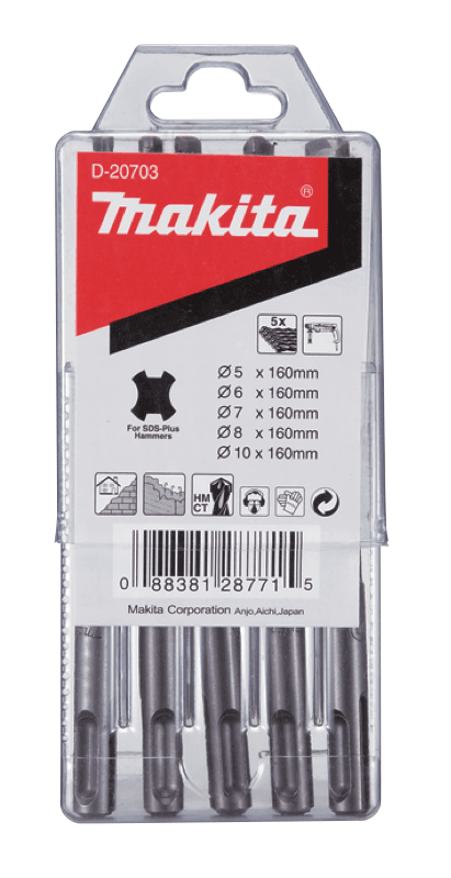 Комплект свредла Makita SDS-plus ø5-10мм / 5 броя