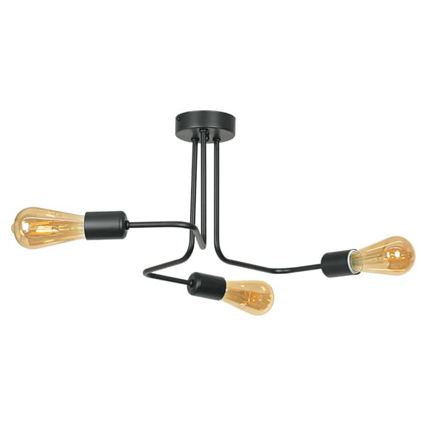 Полилей Lightstyle Тренто черен E27 3х60W