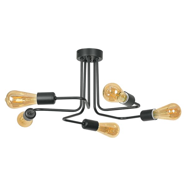 Полилей Lightstyle Тренто черен E27 5х60W