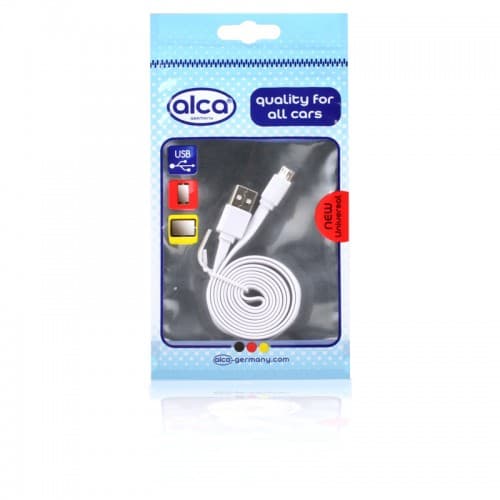 Кабел микро USB Alca 1м бял