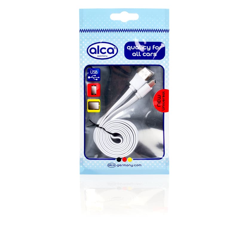 Кабел USB - Type C Alca 1м бял