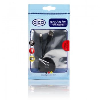 Кабел USB iPhone Lightning Alca 1м черен