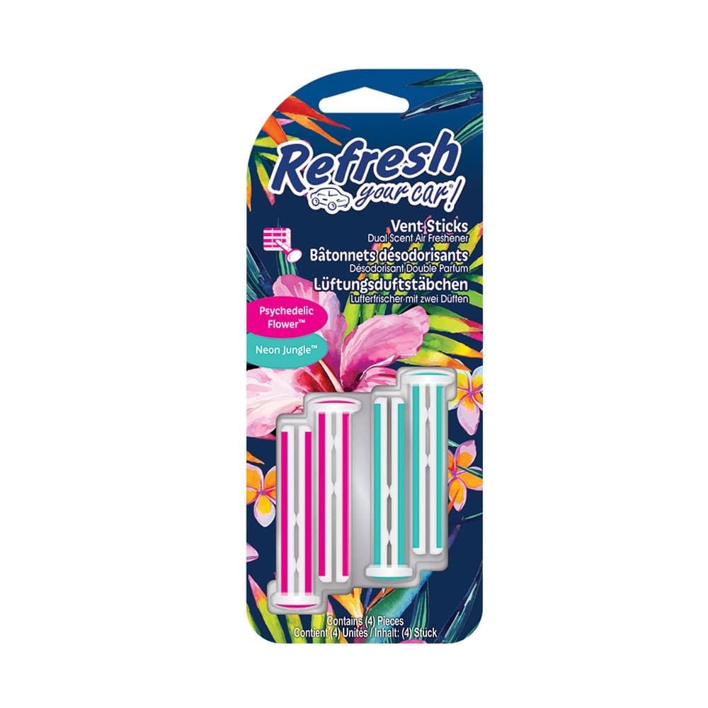 Ароматизатор RYC Psychedelic Flower/Neon Jungle вент стикс 4 броя