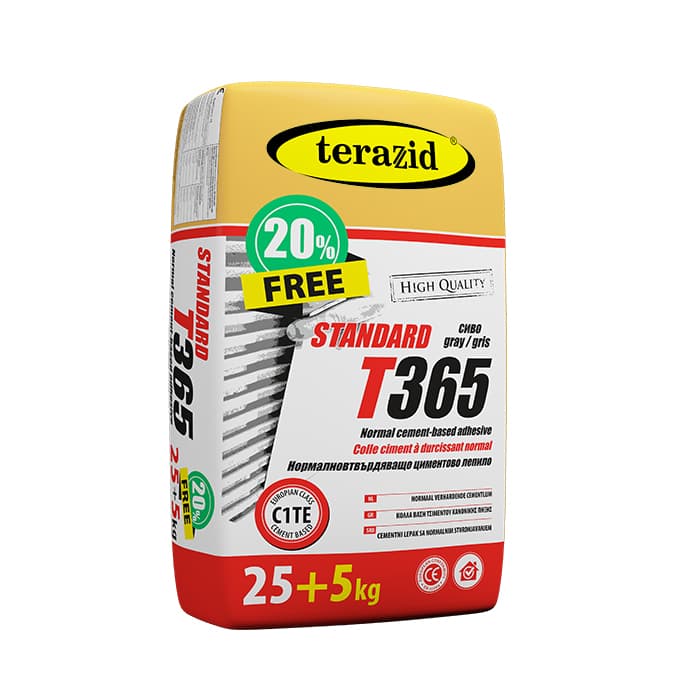 Лепило за плочки Terazid Standard T365 25+5 кг