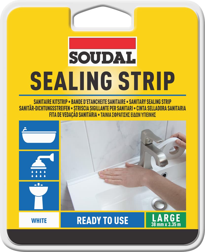 Санитарна уплътнителна лента Soudal 38мм х 3,35м бяла