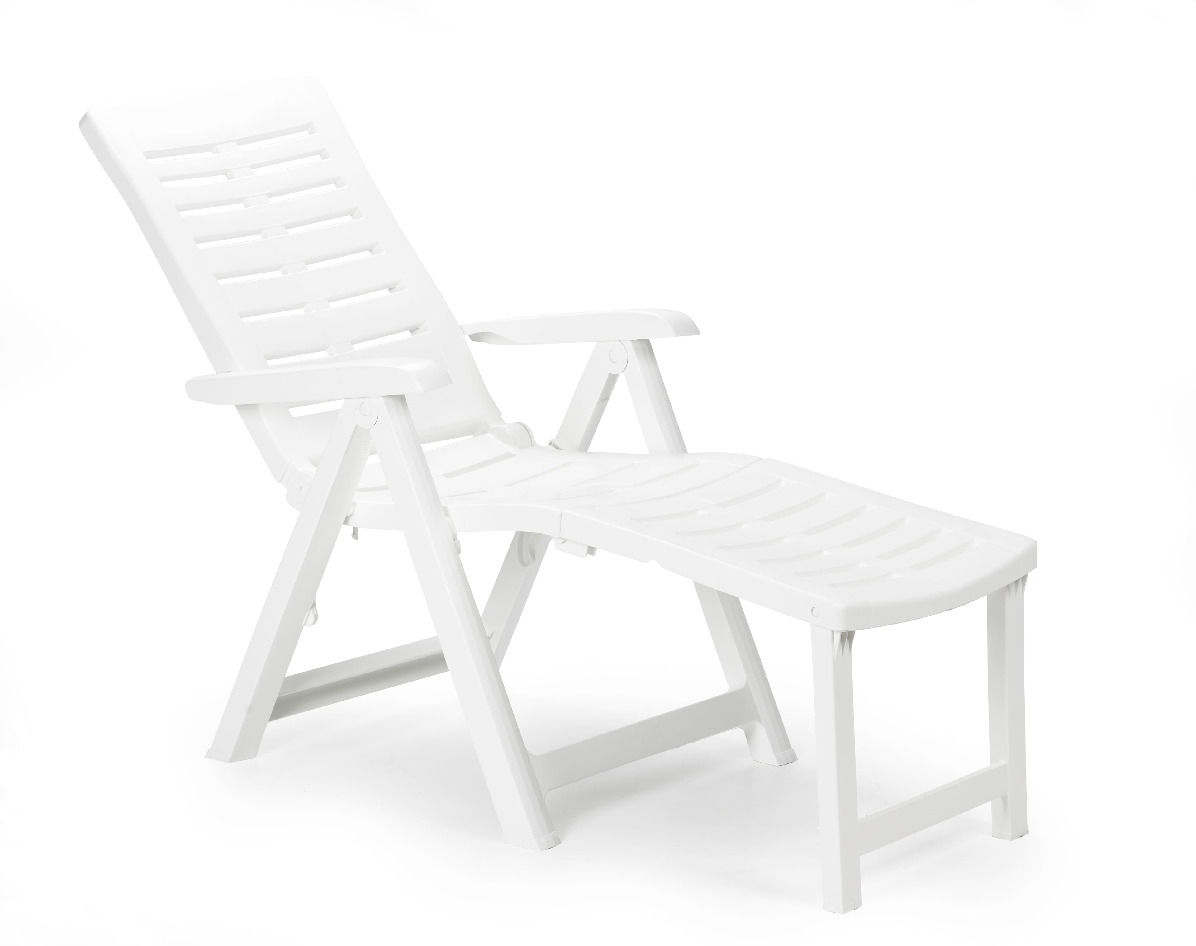Градински PVC стол Arizona ARI036BI сгъваем бял 60x108x109см