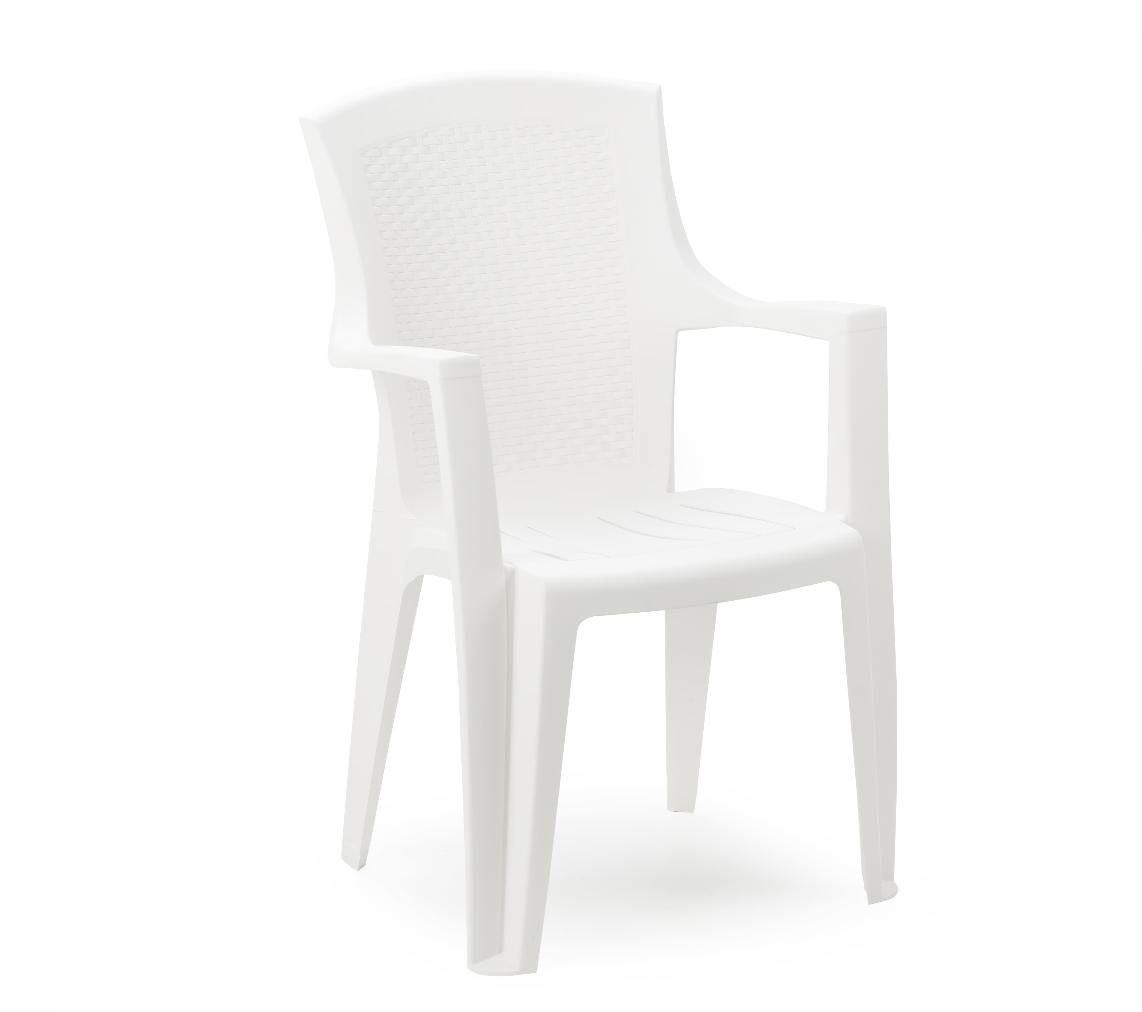 Градински PVC стол Eden EDN050BI бял 55x60x91cm