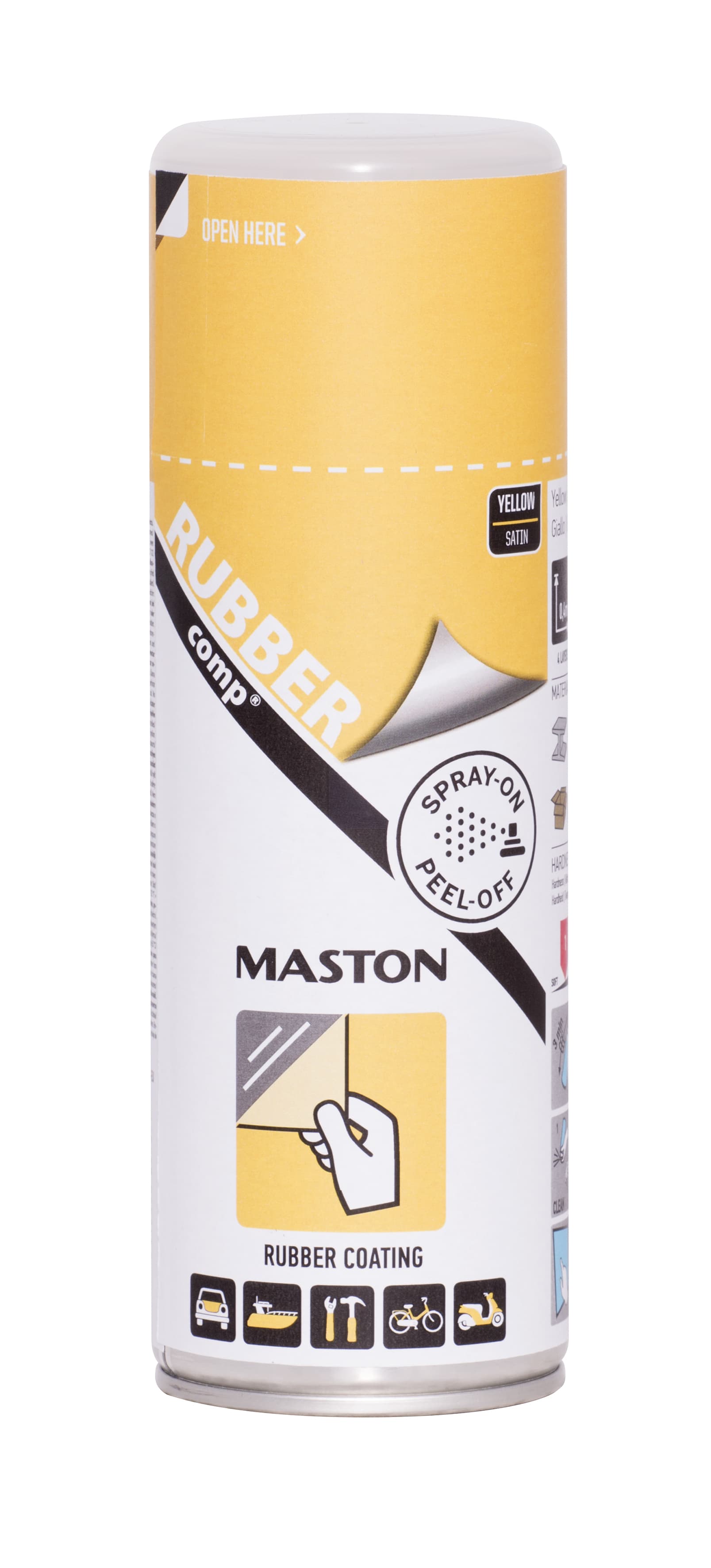 Гумен спрей боя Maston жълт 400 ml