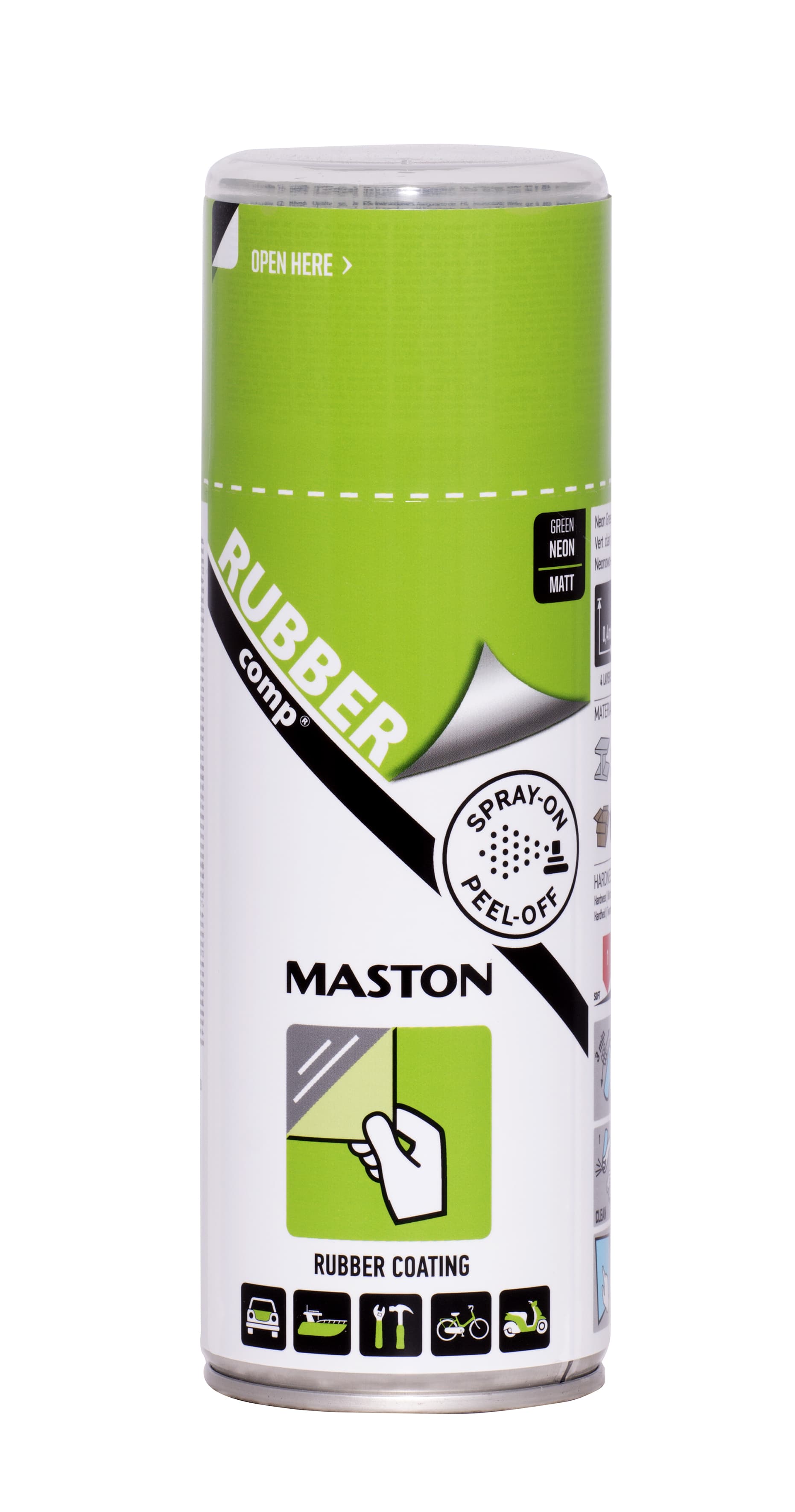 Гумен спрей боя Maston неоново зелен 400 ml