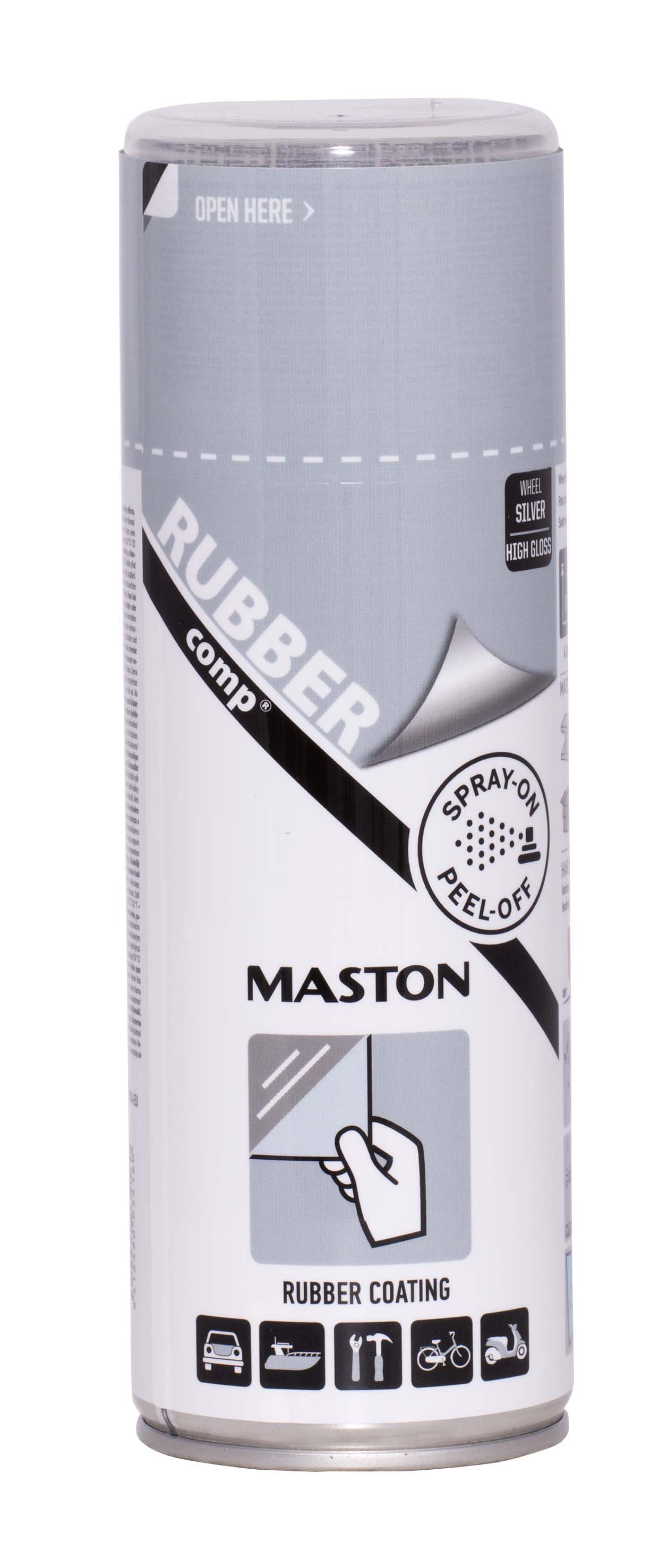 Гумен спрей боя Maston сребро висок гланц 400 ml