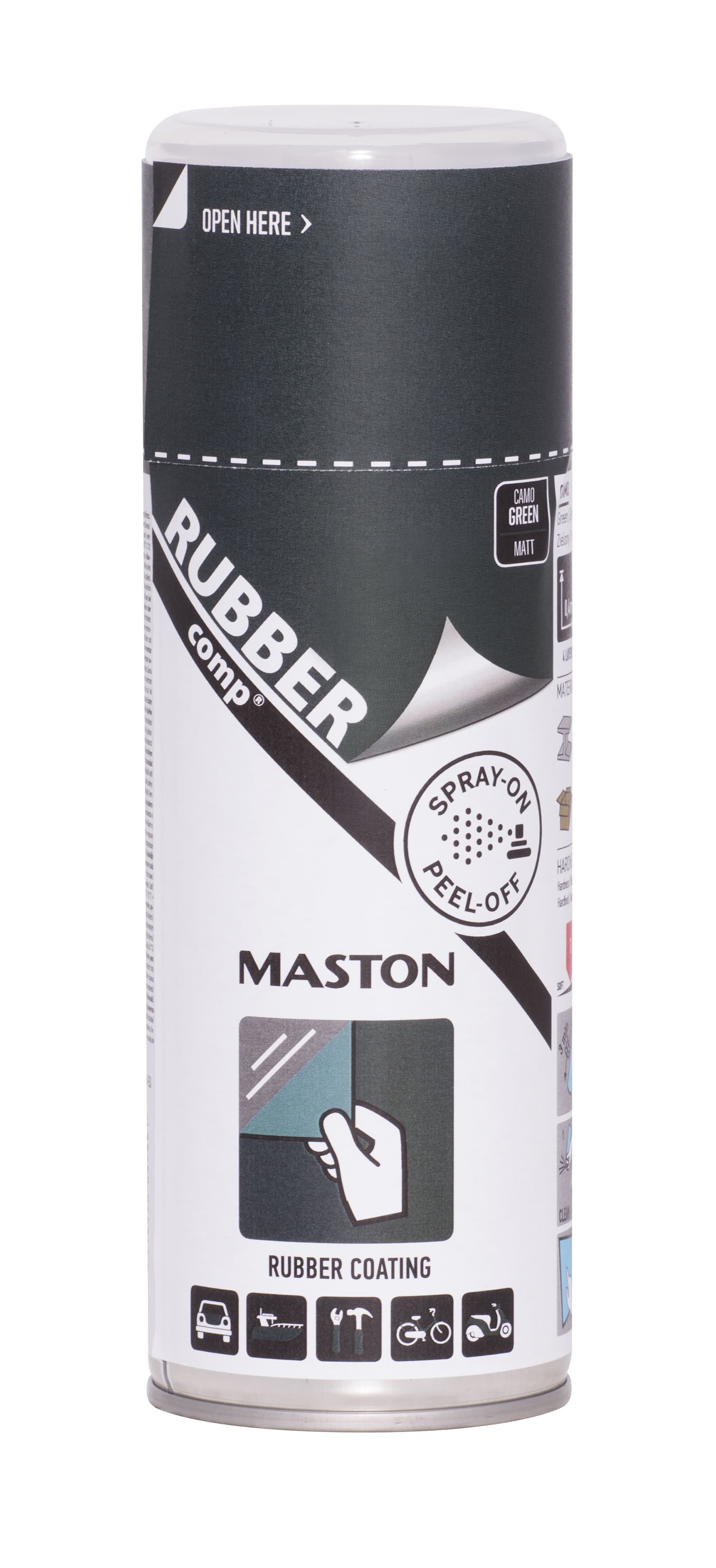 Гумен спрей боя Maston камуфлажно зелен мат 400 ml
