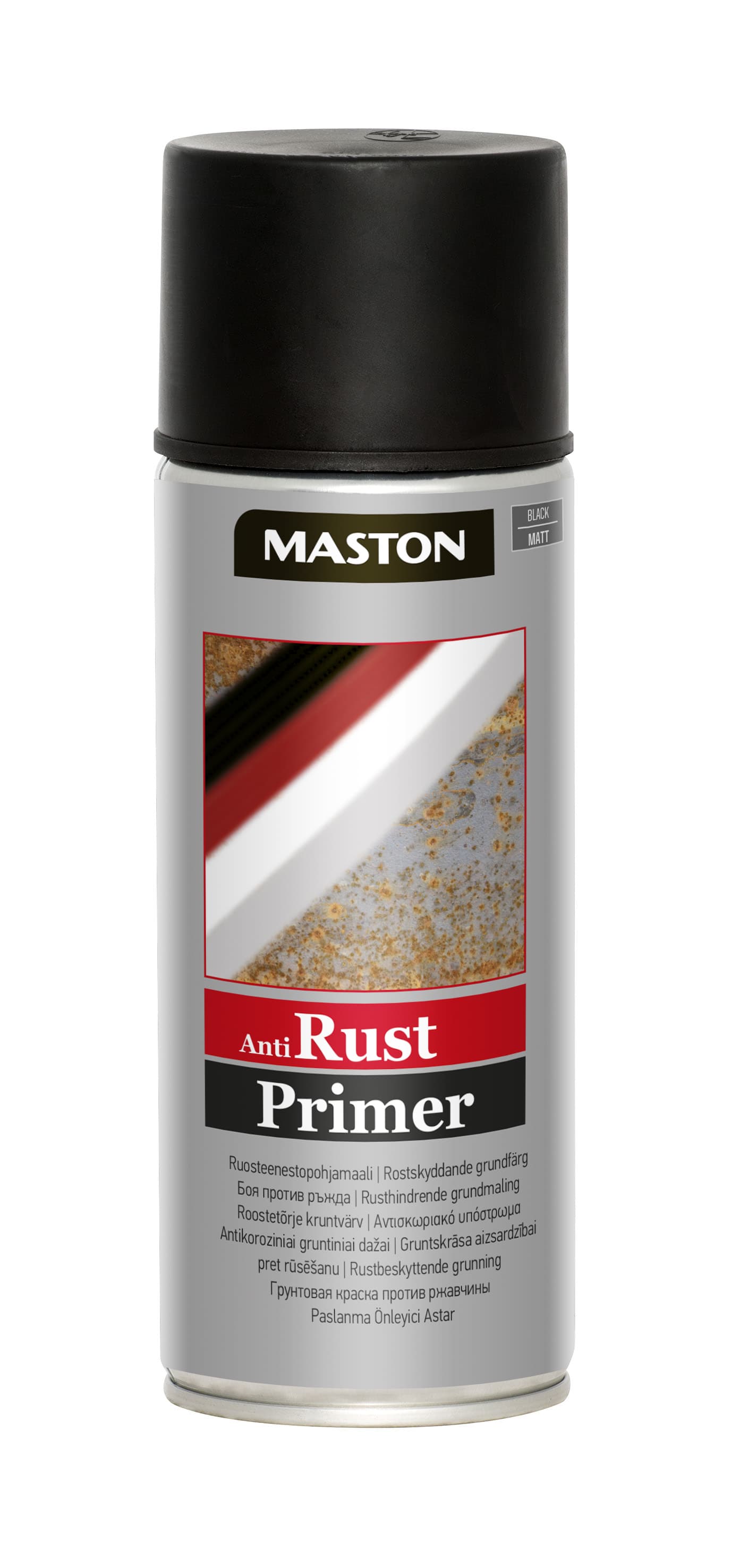 Спрей боя / антикорозионен грунд Maston черен 400 ml