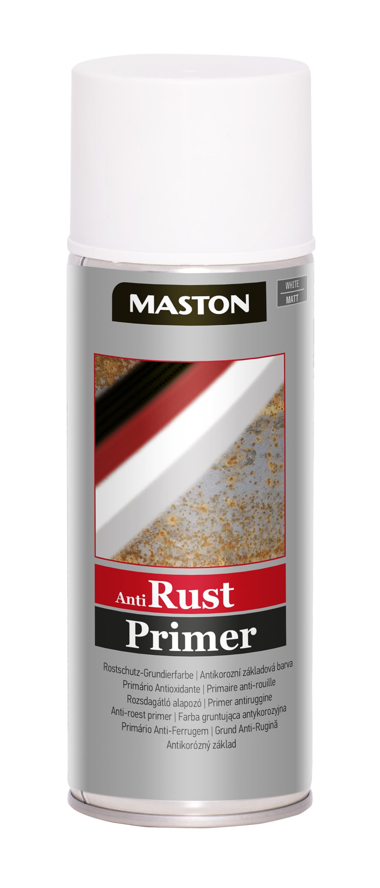 Спрей боя / антикорозионен грунд Maston бял 400 ml