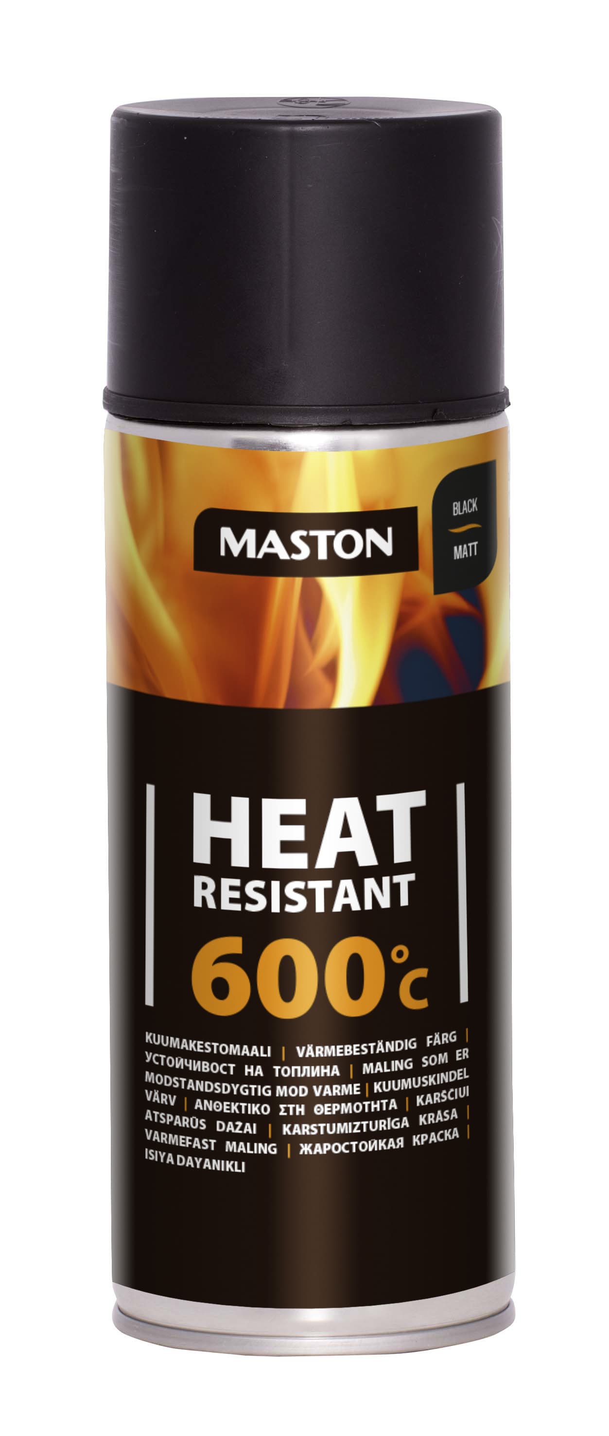 Топлоустойчив спрей боя Maston +600°C черен 400ml