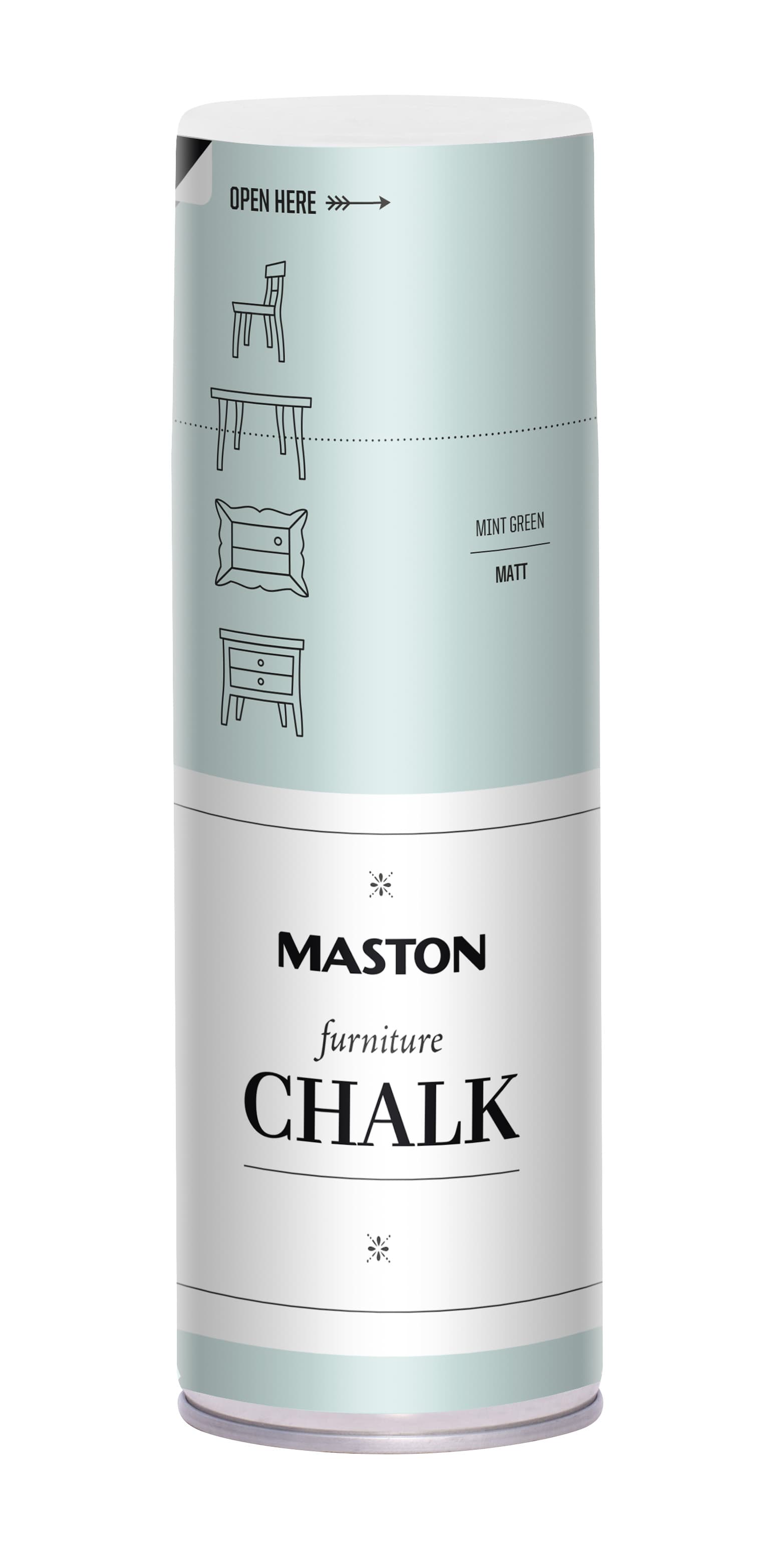Спрей тебеширена боя Maston ментово зелена 400ml